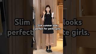 Slim summer looks perfect for petite girls. #ootd #fashion #outfitideas #outfit #dress #summer