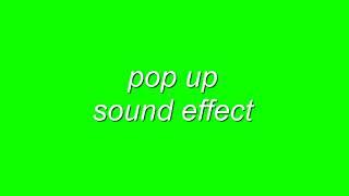 Pop Up Sound Effect Green Screen