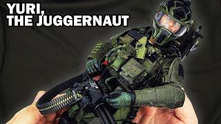 Russian special forces juggernaut with minigun action figure