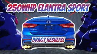 How Fast Is My 250whp Stock Turbo 2018 Hyundai Elantra Sport DCT? Dragy Test Results Inside! 