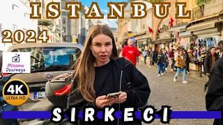 Istanbul Sirkeci & City Center 4K Walking Tour: Old City, Orient Express Station, Cafes | Oct 2024