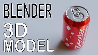 Blender Tutorial: How To Make a 3D Model of a Soda Can