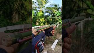 Amazing  handmade bamboo slingshot with unique green Bamboo #bamboo #diy #slingshot #amazing