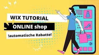 wix onlineshop Tutorial  automatischer Rabatt für mehr Umsatz