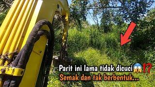 Parit ini lama sekali tidak di cuci⁉️semak dan sudah tak berbentuk‼️