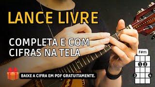 Como tocar a música Lance Livre (Kamisa 10) no cavaquinho | Aula com cifras e acordes na tela