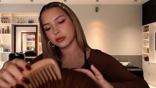 ASMR Hair Salon Roleplay | Trimming & Styling your hair  ‍️