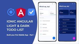  Build your first Ionic Angular app with Light & Dark Theme - Todo List Tutorial Part 1