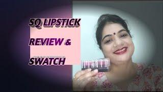 #Nancy The Makeup Artist# REVIEW#DEMO#SWATCH#OF SQ LIPSTICK MINI KIT -1#NUDE AND BRIGHT COLOURS MIX#