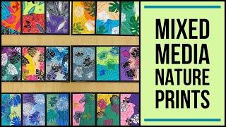 Mixed Media Nature Prints Art Lesson