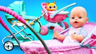 A stroller for baby Annabell doll. Baby Born doll videos for kids. Baby doll strollers.