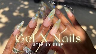 How To Do Ombre Gel Nails NO SPONGE, NO AIRBRUSH| gel x nails tutorial