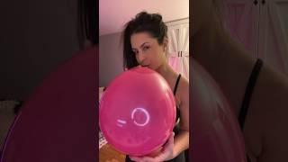 Blowing up my balloon  and popping it! Part 1 #asmr #pop #balloon #youtube #shorts