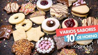 CÓMO HACER GALLETAS DE MANTEQUILLA FÁCIL Y RÁPIDO | 1 MASA 19 ESTILOS | La Cocina de Sandy Recetas