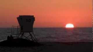 Timelapse Video in Mission Beach, Sunset with Green Flash