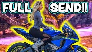 Girl JUMPS New Yamaha R1 *INSANE* (Motovlog #2)