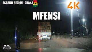 Ntensere To Asempanaye Dwenewoho Night Drive Via Mfensi on the Kumasi Sunyani Road in Ghana 4K