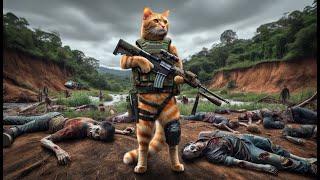 (Part 1) The zombies are comingThe little cat saved the world ! 