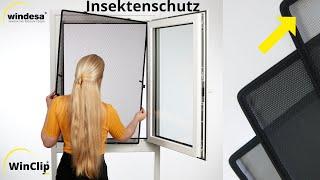 Insektenschutz ohne bohren für Ihre Fenster: WinClip Bug - Der passgenaue Insektenschutz