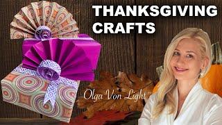 Thanksgiving Gift Wrapping - by Olga Von light #wrapbattle #freeform #disney wrap battle ASMR