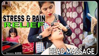 ASMR RIYANA GETTING INSTANT RELIEF FROM PAIN & STRESS || Masseuse DoLL Head Forehead & Neck Massage