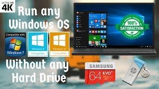 How to use a Computer without Hard drive / disks. Use a USB Flash drive to Run Windows  | C.C