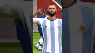 Benzema recreating messi wolrdcup celebration on efootball #efootball #allaboutfootball #legend #leo