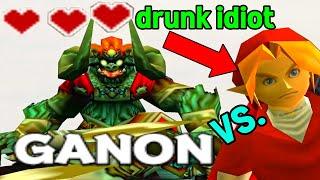 I Beat Ganon While DRUNK! | Ocarina of Time 3 Heart Challenge Run