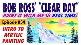 Paint Bob Ross' "On A Clear Day" (1985)! – Free Intro to Acrylic Painting Class #34