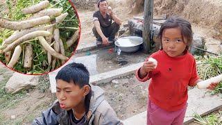 enjoying  Radish dhanlaxm's children || joining drinking water pipe from the river with brother ||