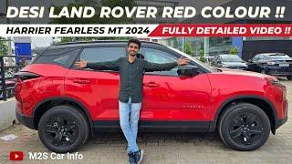 Tata Harrier Fearless MT 2024!! Red Colour DT | Features | On Road Price | Interior | Full Details