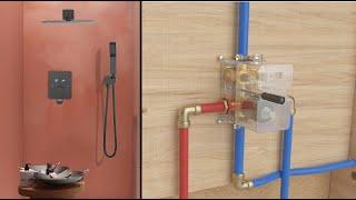 How to Install Bostingner Shower System | BST Shower Faucet Set Installation Guide - Push Button