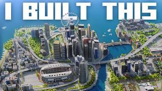 Building a HUGE MINECRAFT CITY in 24 HOURS