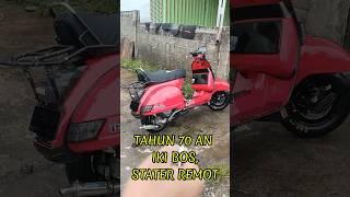 Keren,Vespa Klasik Start Nya Pakai Remot