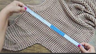 como fazer blusa de crochê ponto vazado#crochet