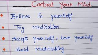 How To Control Your Mind l Control Your Mind l HONEST MENTOR