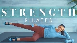 Workout with Weights on the Mat // Pilates Inspired Exercises for Posture & Strength