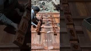 Wooden Door: African Red Rosewood Elegance