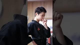 Chen cengkai#waiwai #taekwondo #longying #china Wai Wai looks handsome with short hair 