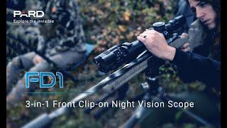 PARD FD1 | Front Night Vision Clip-on Scope With Laser Range Finder |Beyond The DayTime Scope