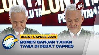 Momen Ganjar Menahan Tawa di Debat Capres