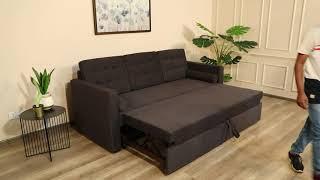 Pull Out Fabric Sofa Cum Bed