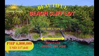 Beautiful Beach Cliff Lot for Sale on Camotes Islands, Cebu, Philippines