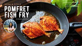 Kerala Style Pomfret Fry Recipe | Avoli Meen Fry | Meen Porichathu #pomfretfry #keralafishfry #fish