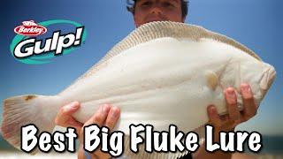 Using Gulp to Catch a Giant Fluke From Shore! (Best Fluke/Flounder Lure and Technique For Keepers)