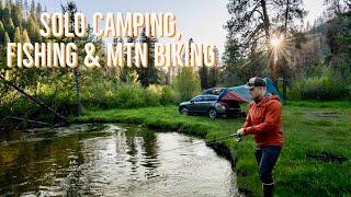 Solo Car Camping, Fishing & Mtn Biking in Idaho