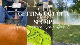 Getting out of a Slump (Pre-Nursing Student Vlog, Self care, College Life, and Being Vulnerable )