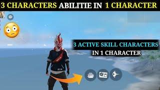 3 ACTIVE SKILL CHARACTERS  IN 1 CHARACTER || FF NEW TIPS & TRICKS || GARENA FREE FIRE #KRISHNA777