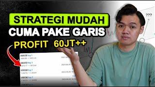 STRATEGI SUPER SIMPLE CUMAN PAKAI GARIS KHUSUS PEMULA (STRATEGI TRENDLINE)