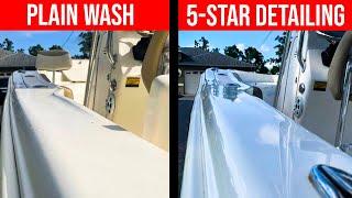 Plain Boat Wash VS 5-Star Boat Detailing (Step-By-Step Process & Pricing)